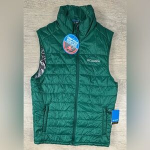 Columbia Omni-Heat Insulated Mens Crested Butte II Puffer Vest Green Small New